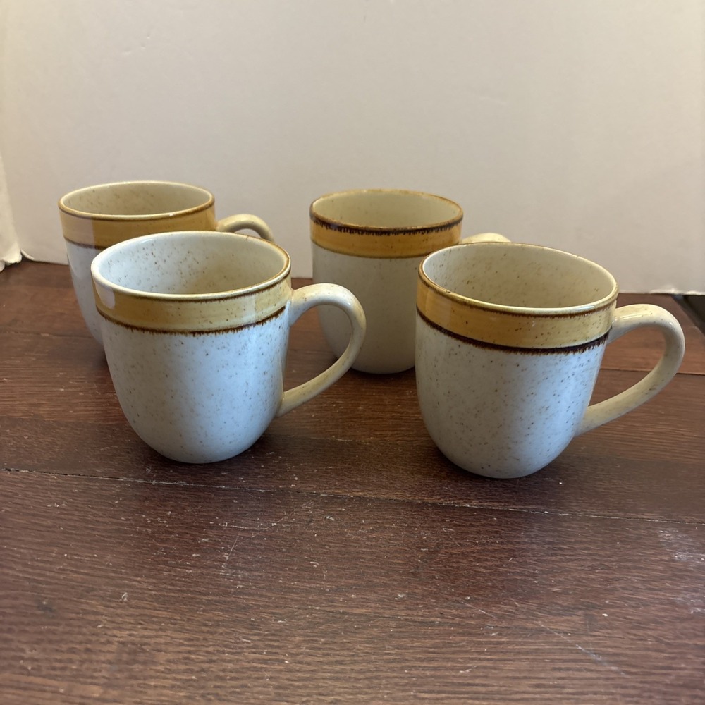 Thomson‎ Pottery Coffee Mug Petal Cream Set Of 4